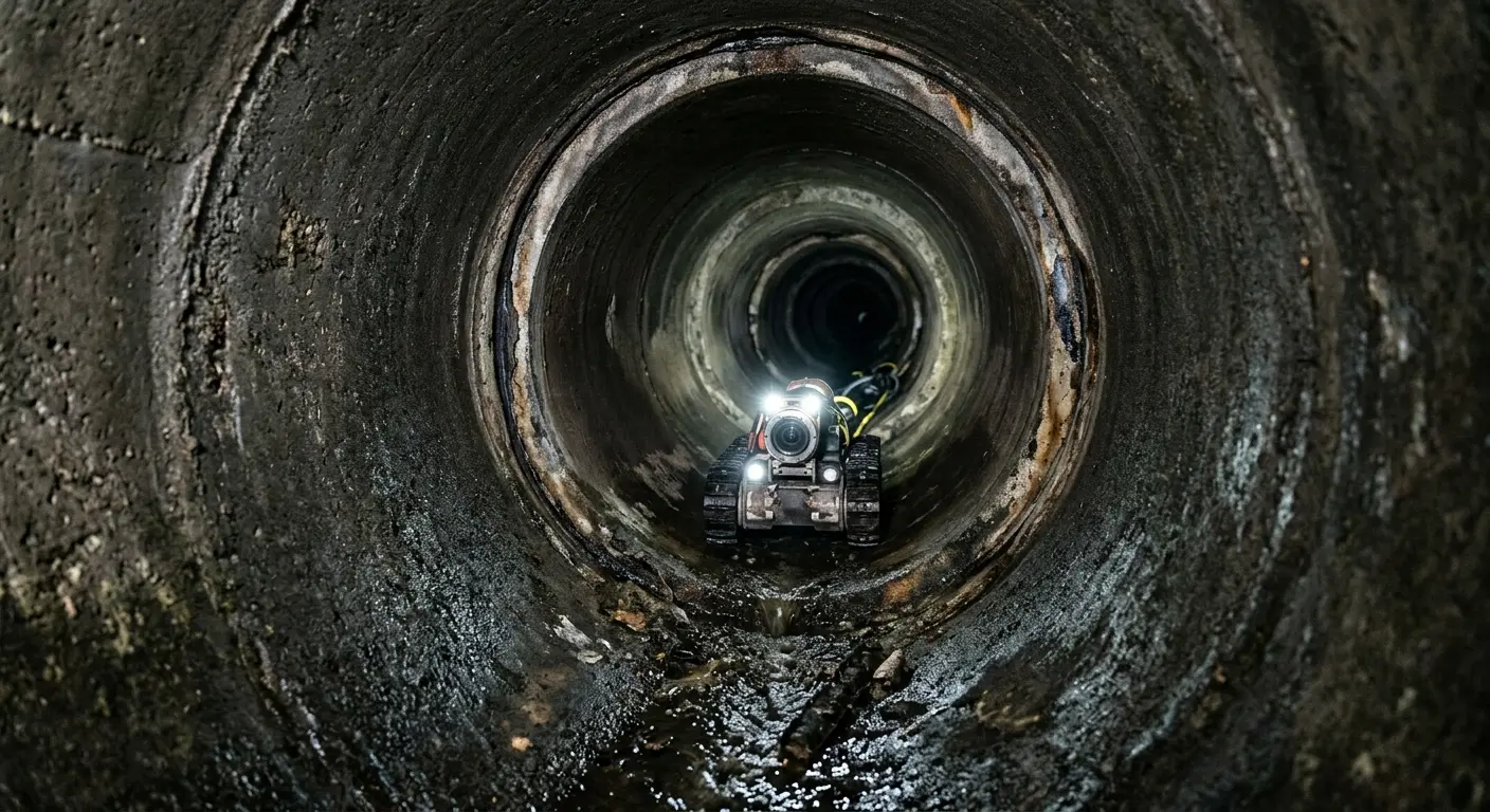 Robotic sewer camera inspecting pipe interior for Sewer Line Repair in Azalea Park